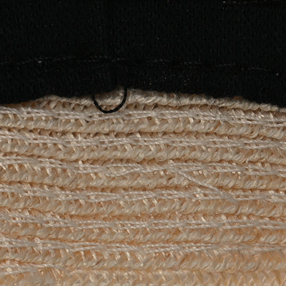 Chanel Straw Tweed Wide Brim Visor M Beige White 10 of 10