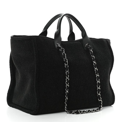 Chanel Lurex Boucle Medium Deauville Tote Black 3 of 10
