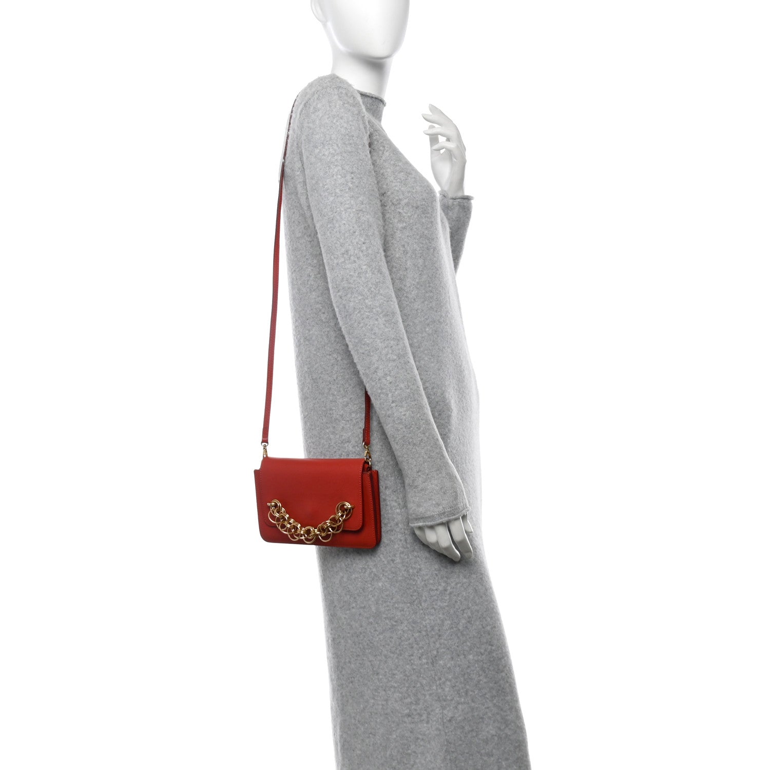 Chloe Calfskin Drew Bijou Clutch Earthy Red 2 of 13