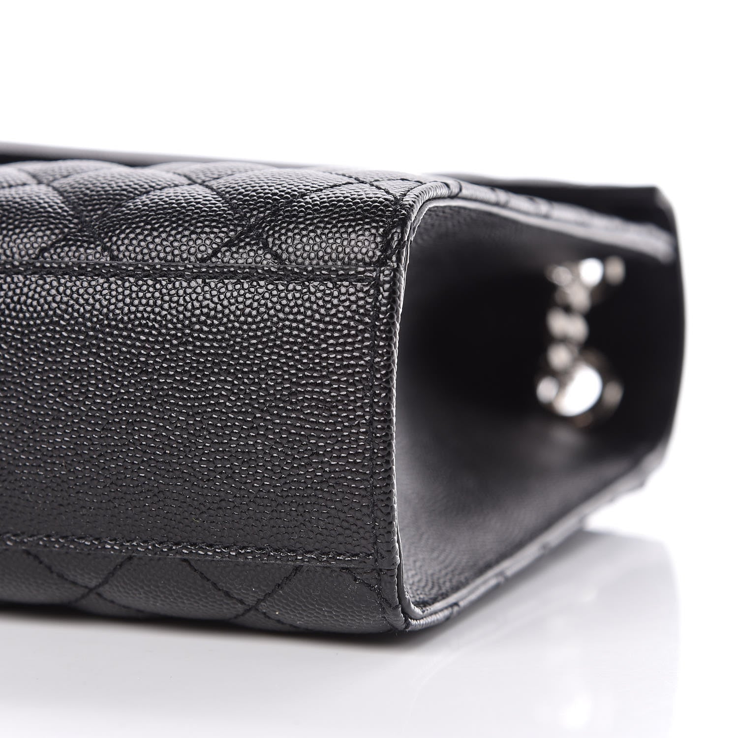 Saint Laurent Grain De Poudre Large Tri-Quilt Monogram Satchel Black 6 of 9