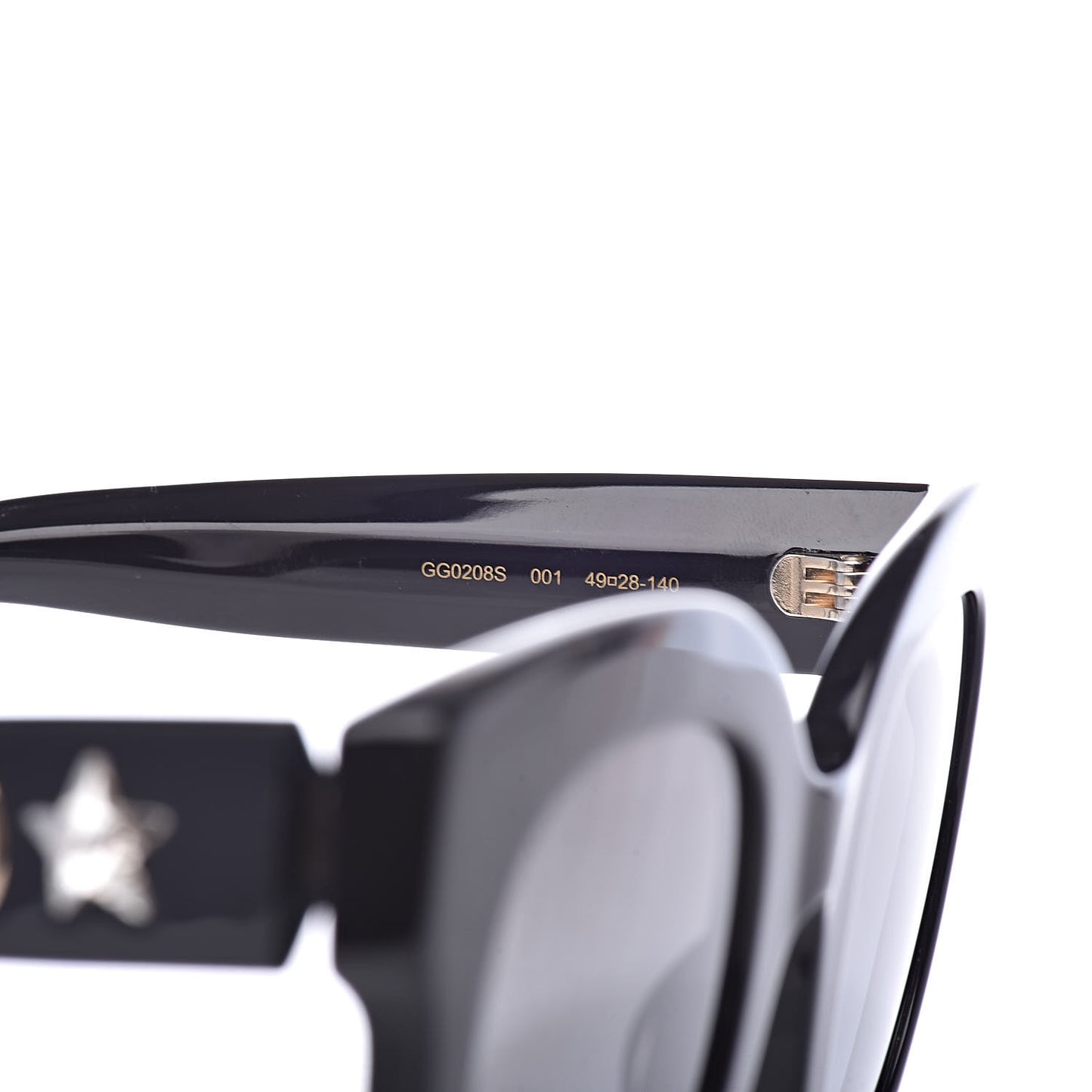 Round Frame Star Sunglasses GG0208S Black