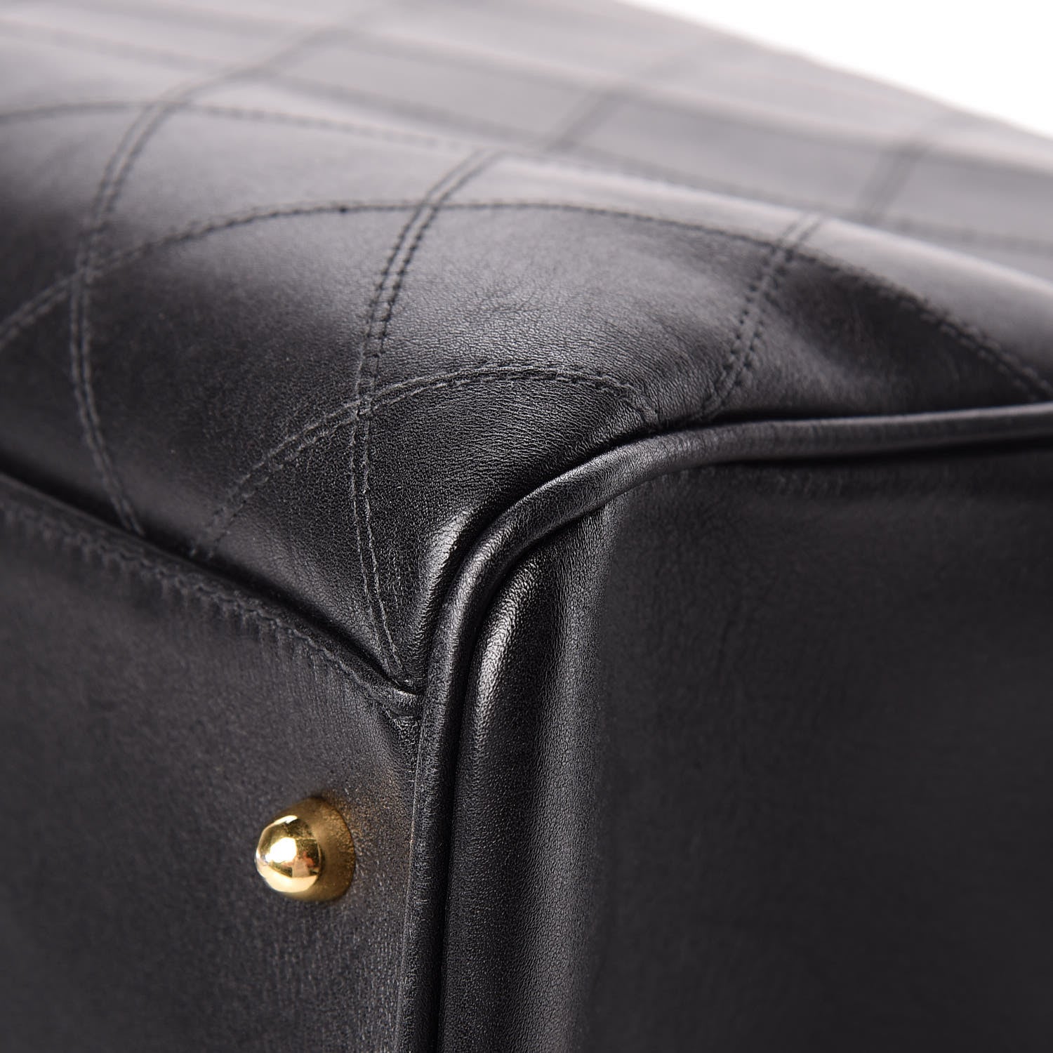 Chanel Calfskin Stitched XL Weekender Black 14 of 14