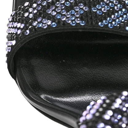 Versace X FENDI Calfskin Crystal Fendace FF Medusa High Heel Mule Sandals 36 Black Multicolor 8 of 12