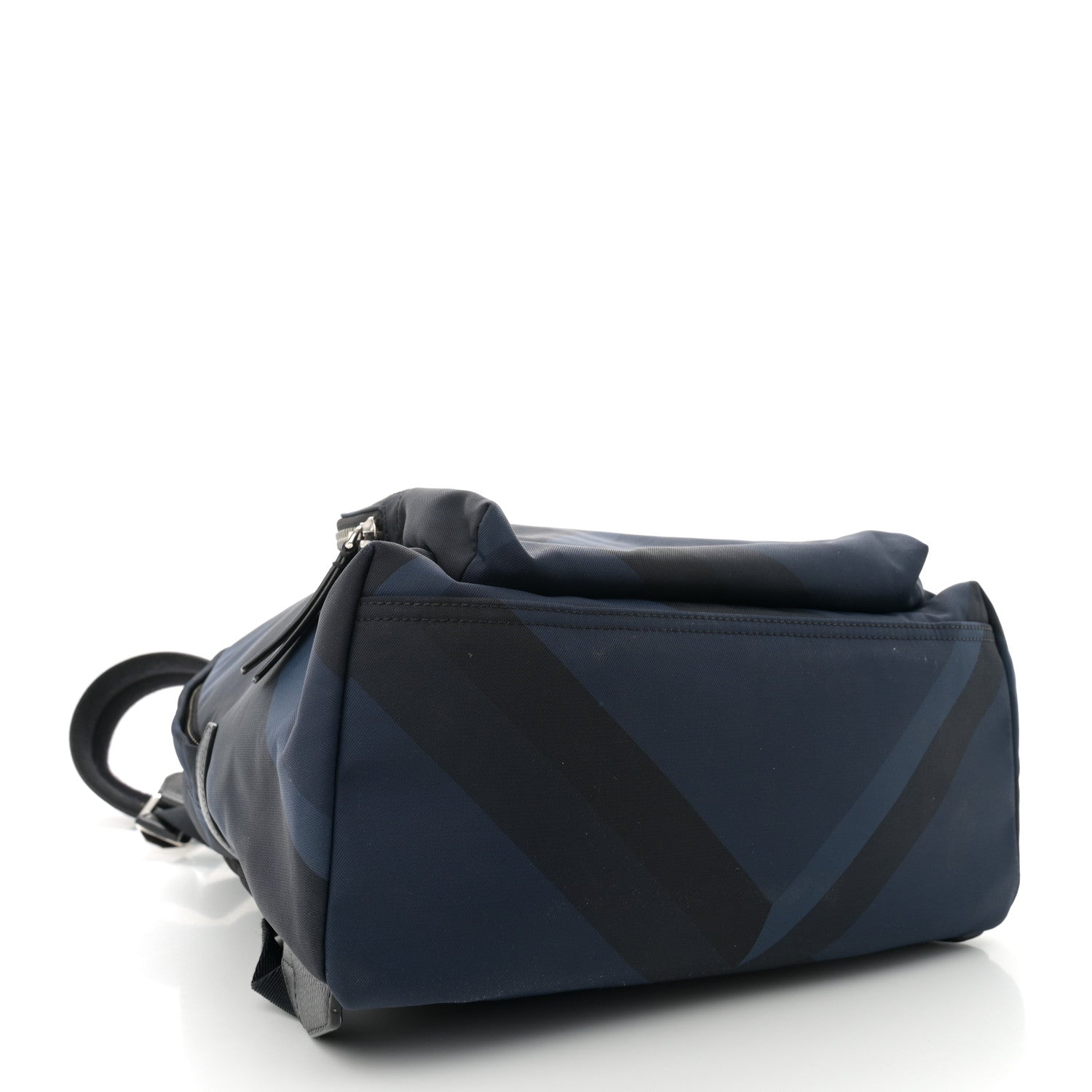 Burberry Nylon Check Print Abbeydale Simple Backpack Navy 4 of 14