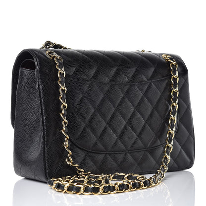 Chanel Caviar Quilted Jumbo Double Flap Black 3 of 8