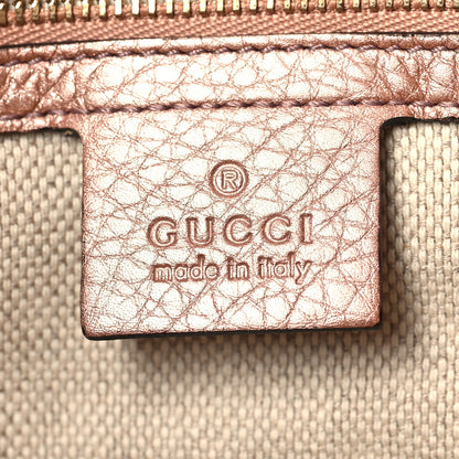 Gucci Metallic Pebbled Calfskin Medium Soho Chain Shoulder Bag Pink 6 of 11