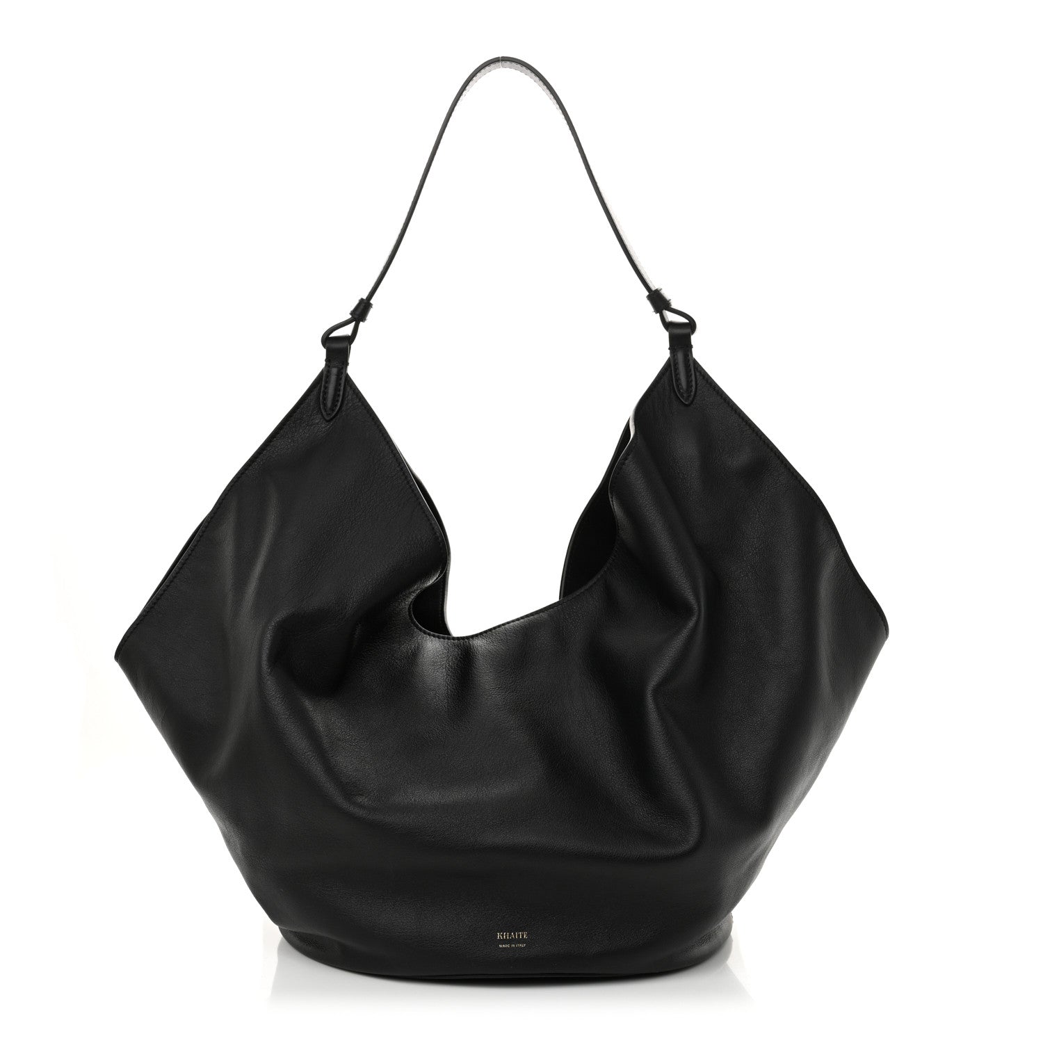 Khaite Calfskin Medium Lotus Tote Black 1 of 11