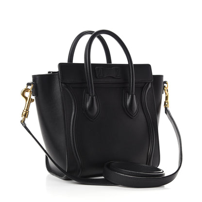 Celine Smooth Calfskin Nano Luggage Black 3 of 10