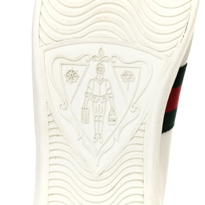 Gucci Calfskin Ayers Bee Embroidered Womens Ace Sneakers 41 White Green 7 of 9
