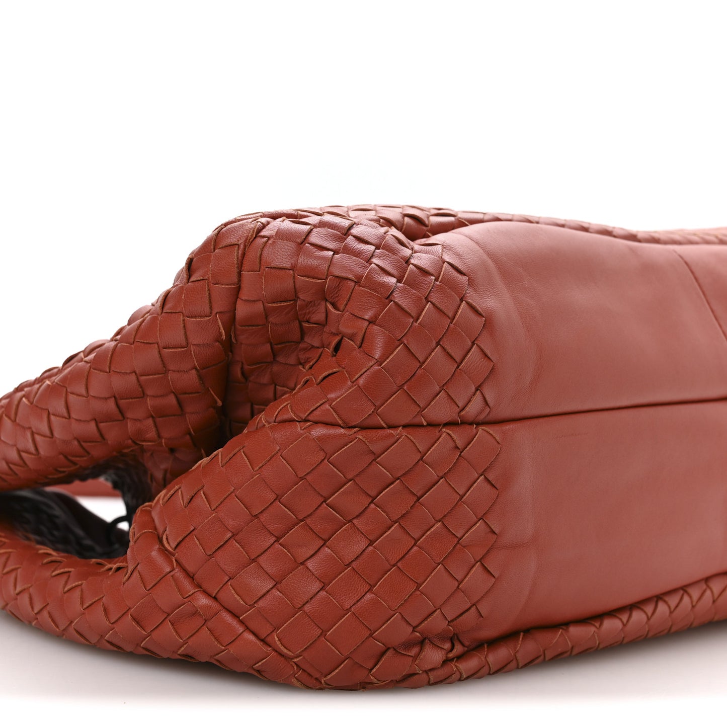 Nappa Intrecciato Large Campana Hobo Brique