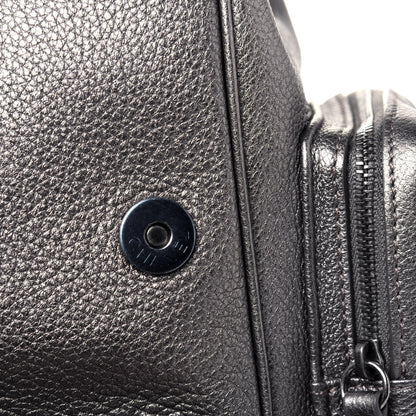 Chanel Metallic Grained Calfskin Quilted Large Casual Rock Backpack Charcoal 8 of 14