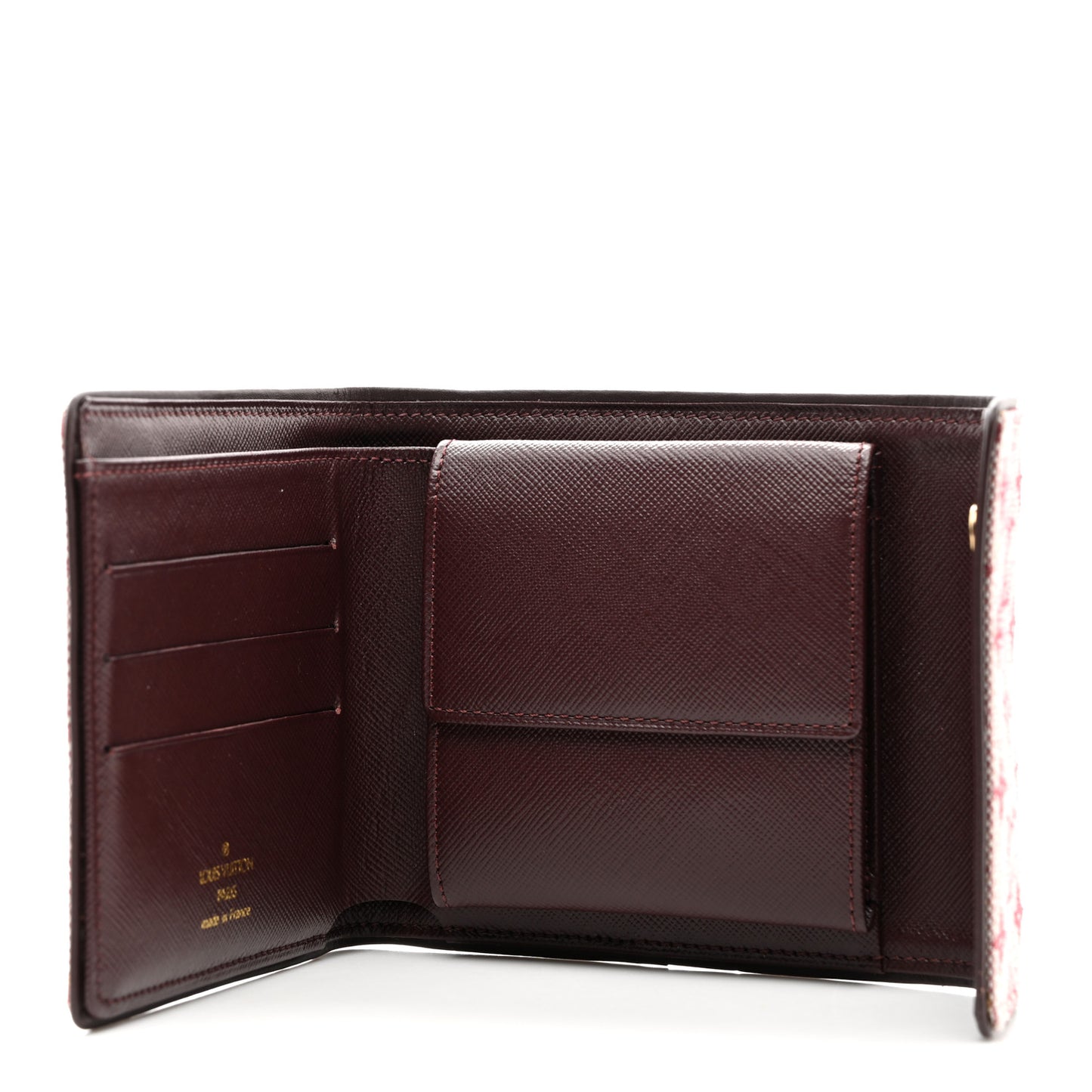 Mini Monogram Lin Compact Wallet Cherry
