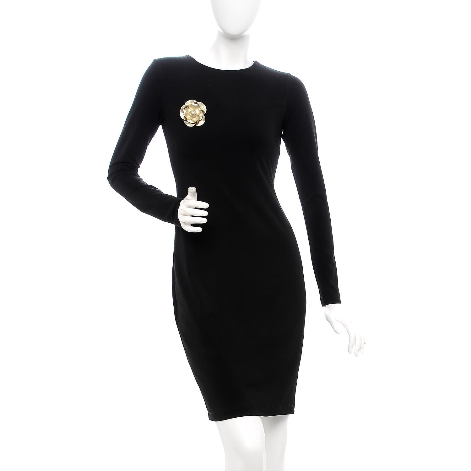 Chanel Metallic Lambskin Camellia Brooch Gold 2 of 5