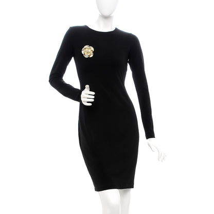 Chanel Metallic Lambskin Camellia Brooch Gold 2 of 5