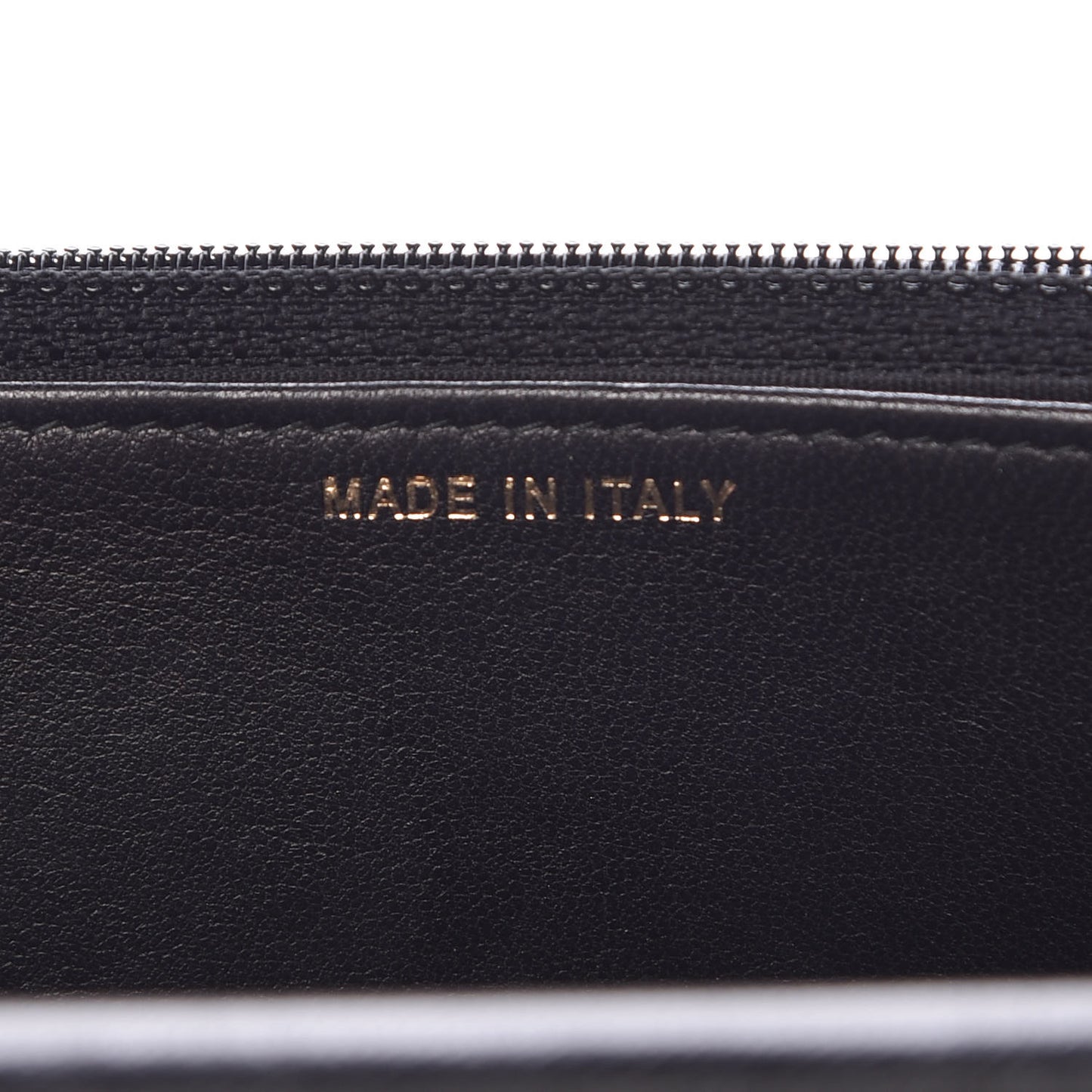 Goatskin Quilted Diamond CC Wallet On Chain WOC Black