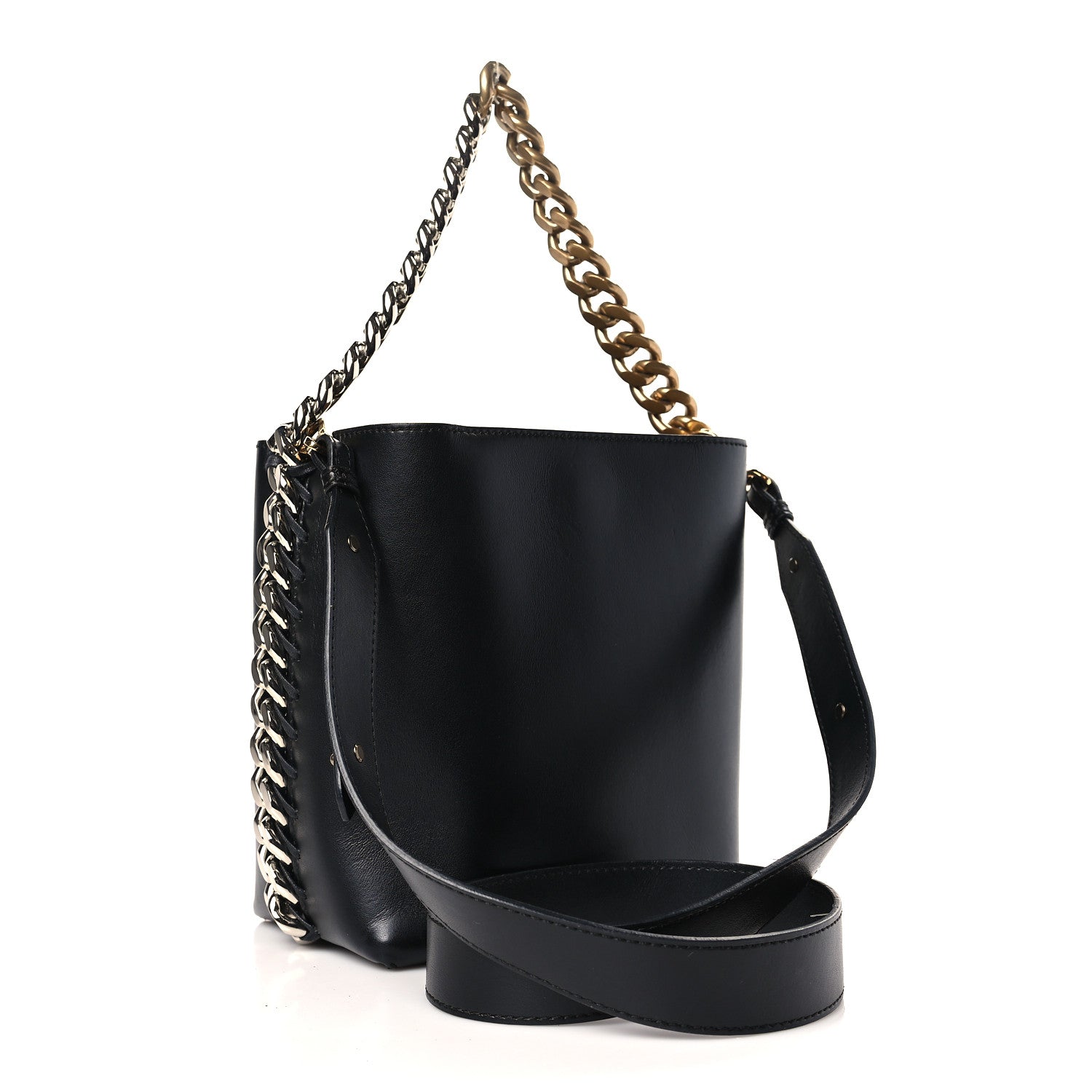 Stella McCartney Eco Alter Nappa Frayme Bucket Bag Black 3 of 9