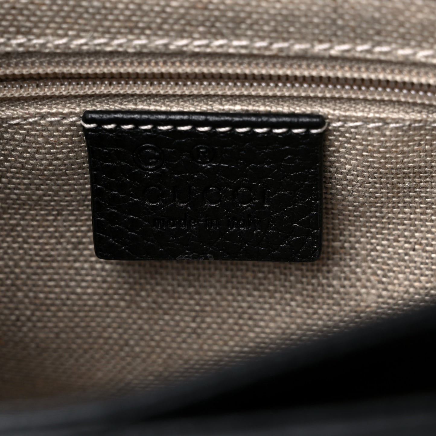 Dollar Calfskin Interlocking G Crossbody Bag Black