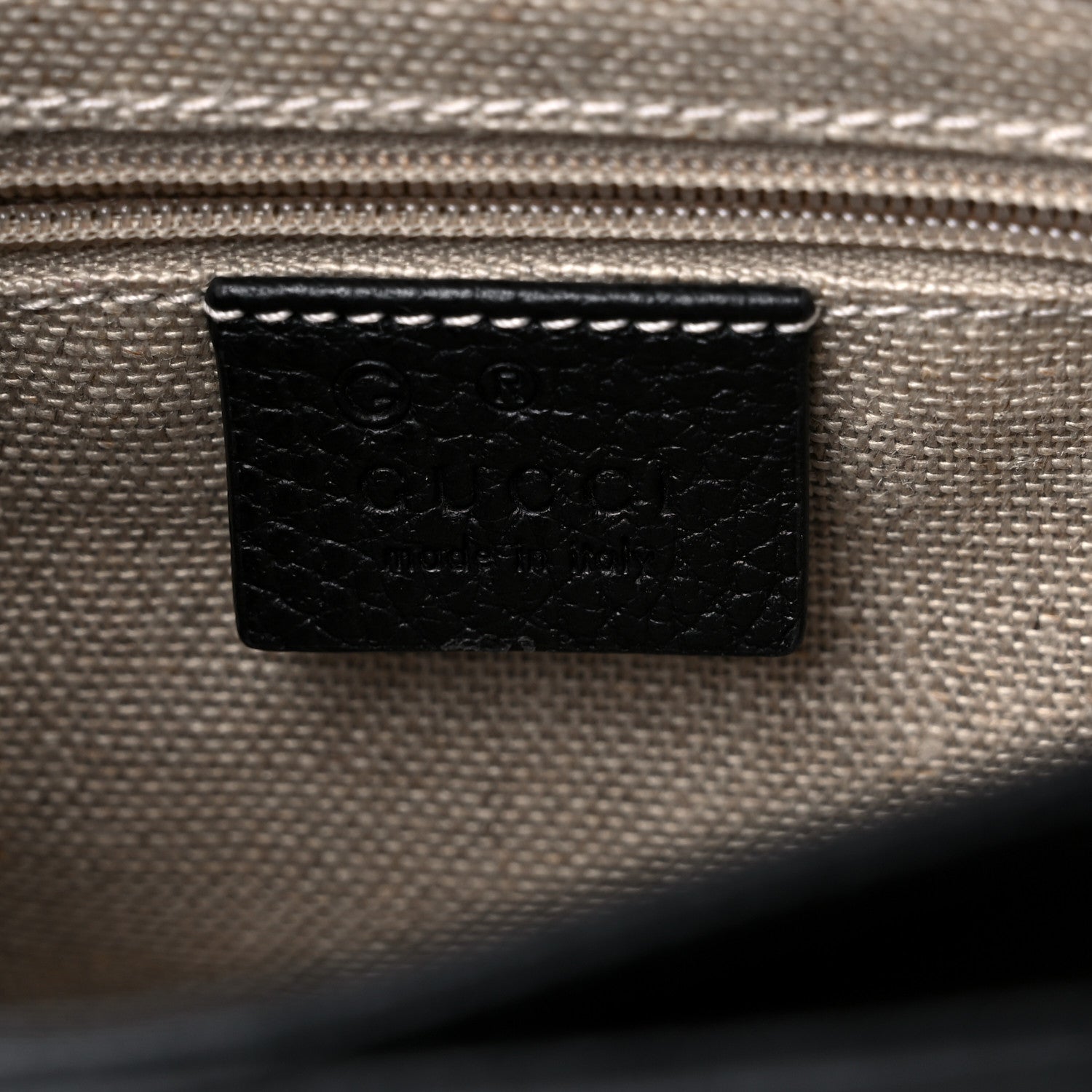 Gucci Dollar Calfskin Interlocking G Crossbody Bag Black 6 of 10