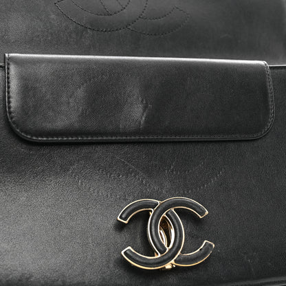 Chanel Sheepskin Chain CC Subtle Flap Black 9 of 11