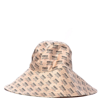 Gucci Silk Satin Stamp Print Hat S 1 of 10
