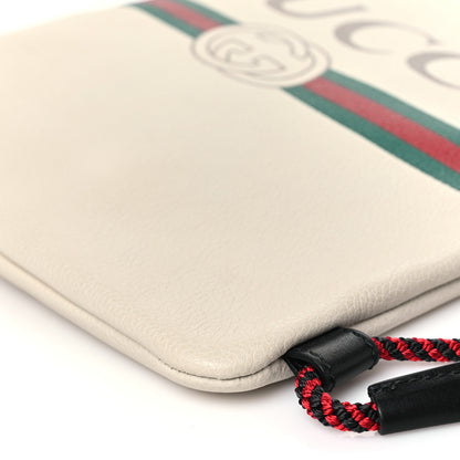 Gucci Calfskin Logo Drawstring Backpack Mystic White 11 of 11