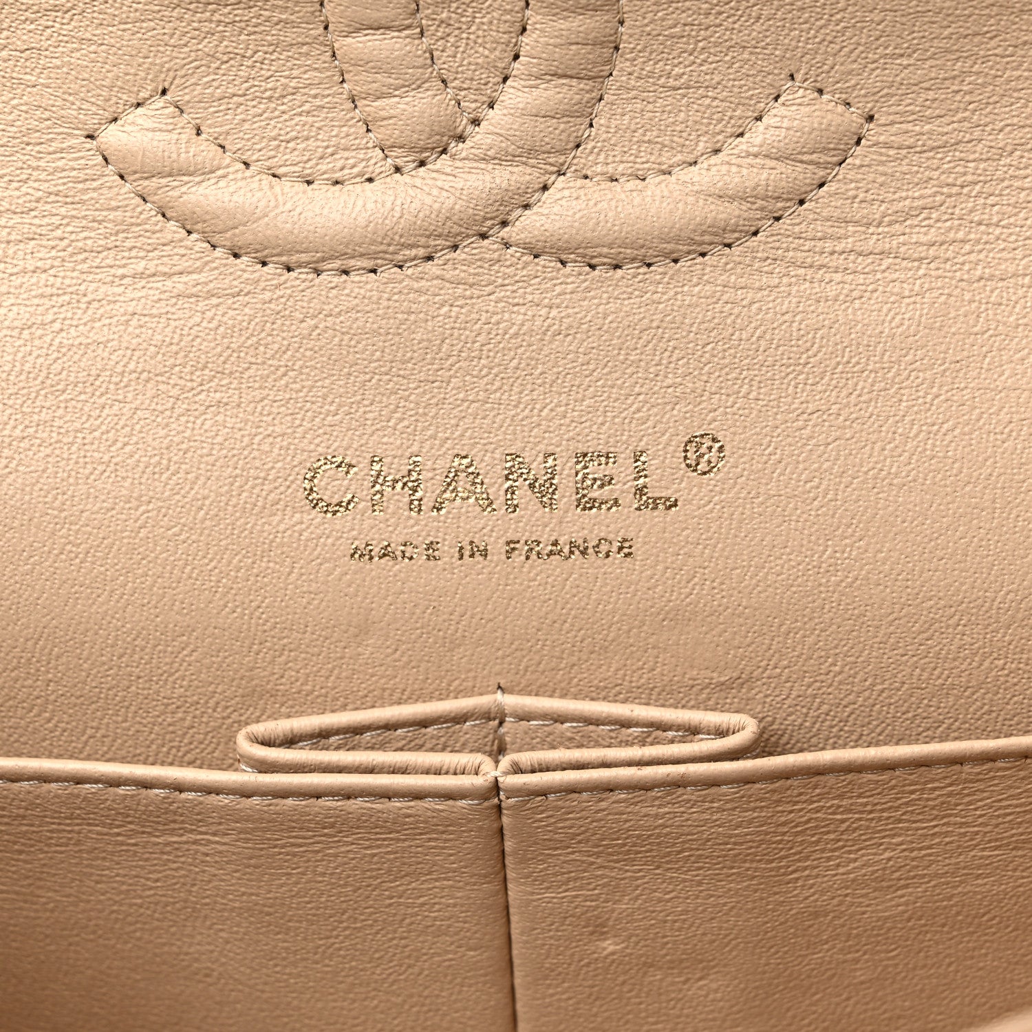 Chanel Caviar Quilted Medium Double Flap Beige 6 of 12