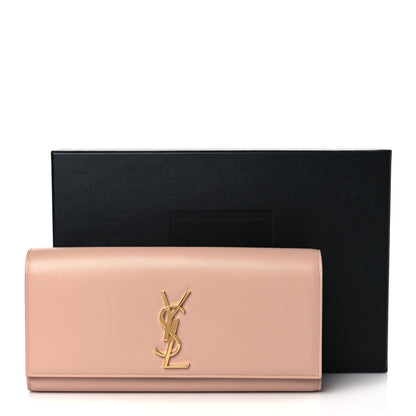 Saint Laurent Grain De Poudre Classic Monogram Cassandre Clutch Blush 11 of 11