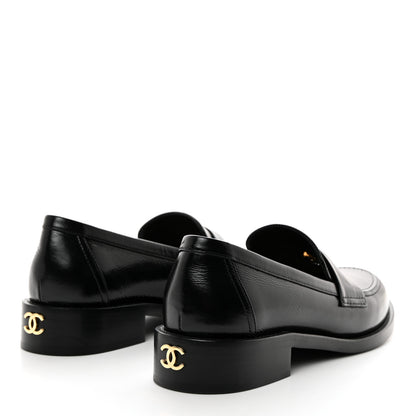 Chanel Calfskin CC Mocassins 38 Black 4 of 10