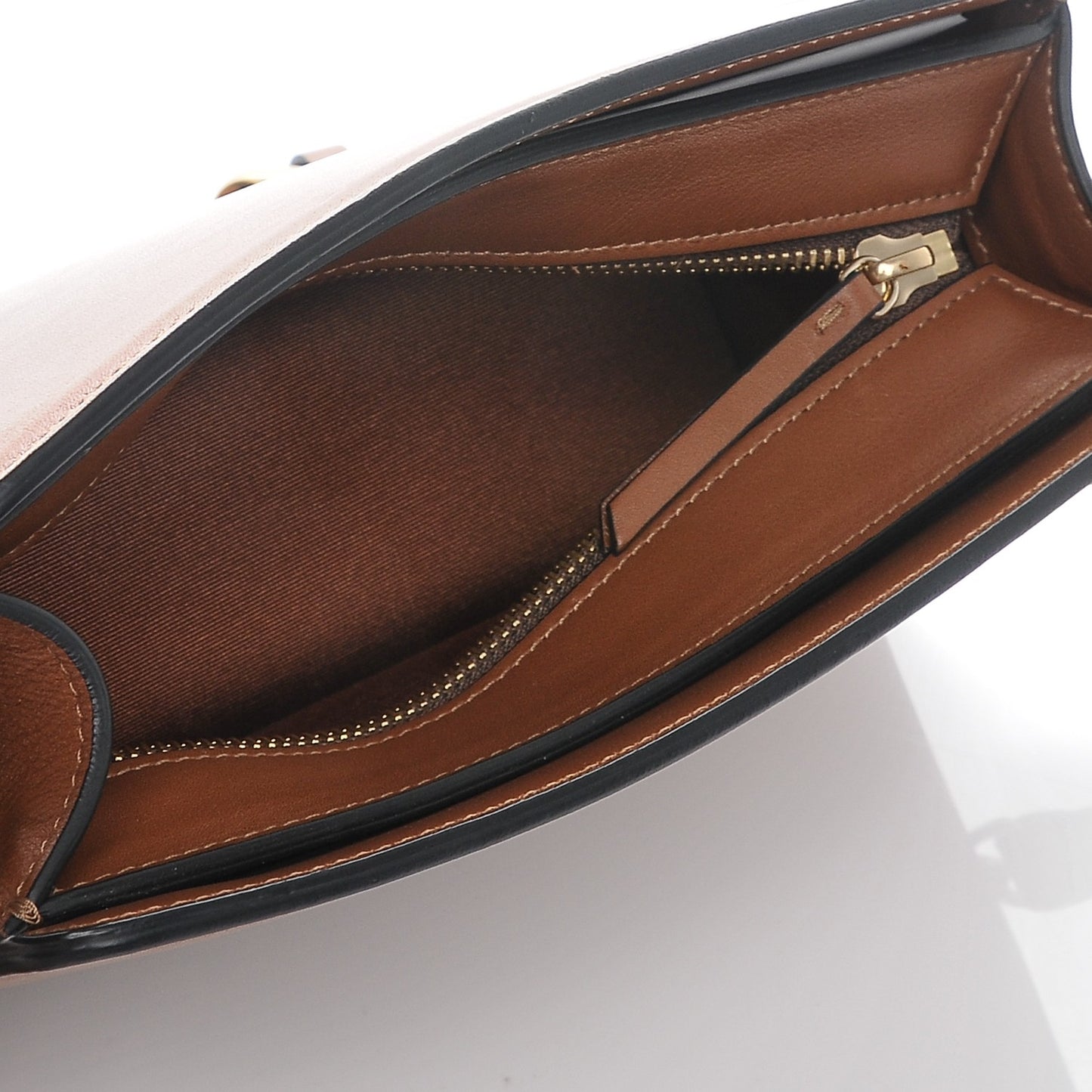 Nomad Calfskin Box Shoulder Bag Camel