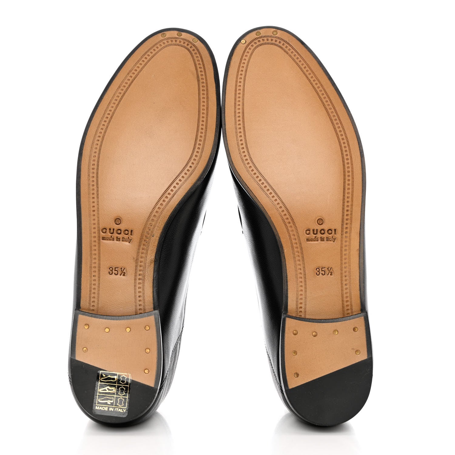 Gucci Lambskin Womens Brixton Horsebit Loafers 35.5 Black 5 of 9