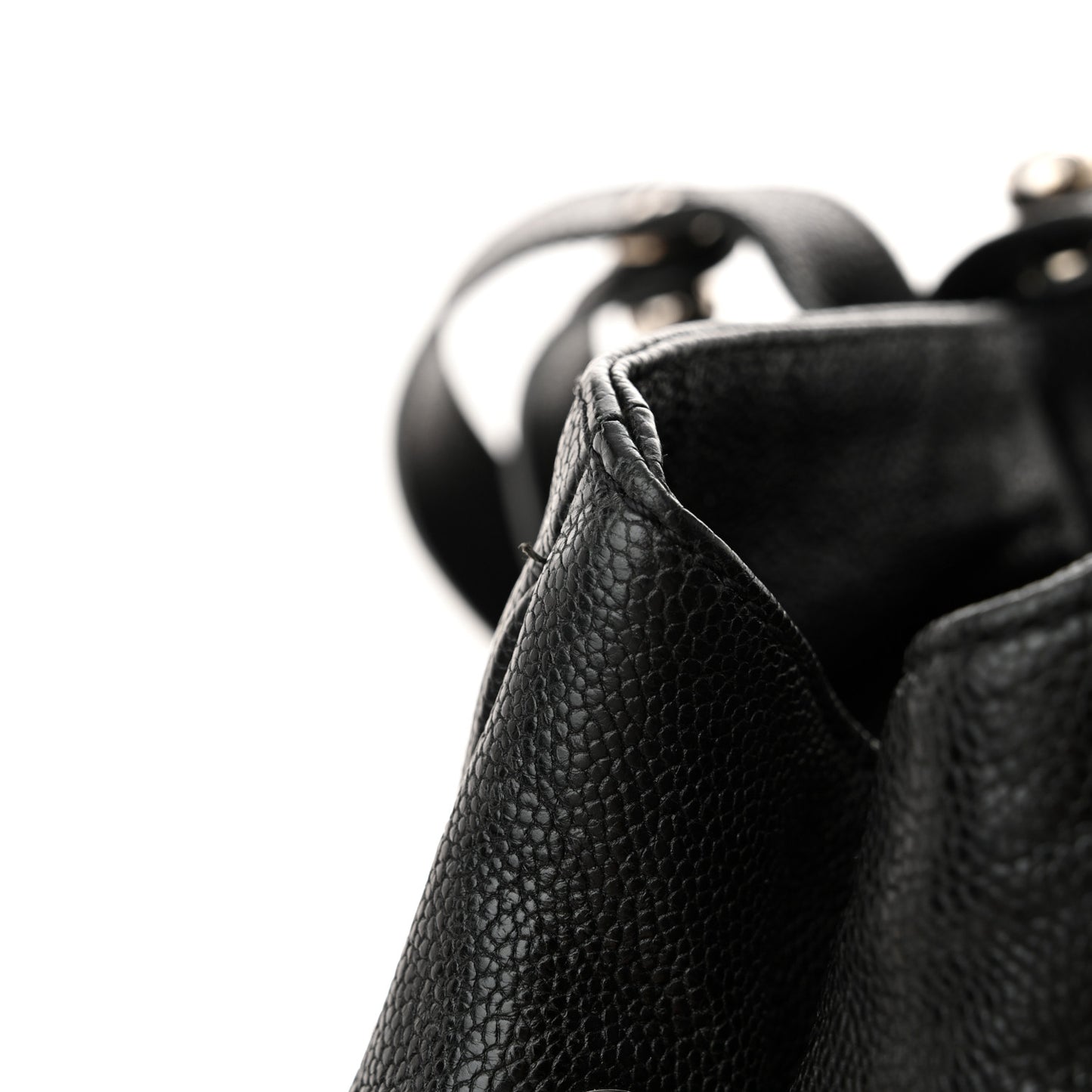 Glazed Caviar Reissue Double Pocket In The City Tote Black