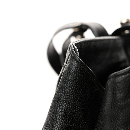 Chanel Glazed Caviar Reissue Double Pocket In The City Tote Black 12 of 13