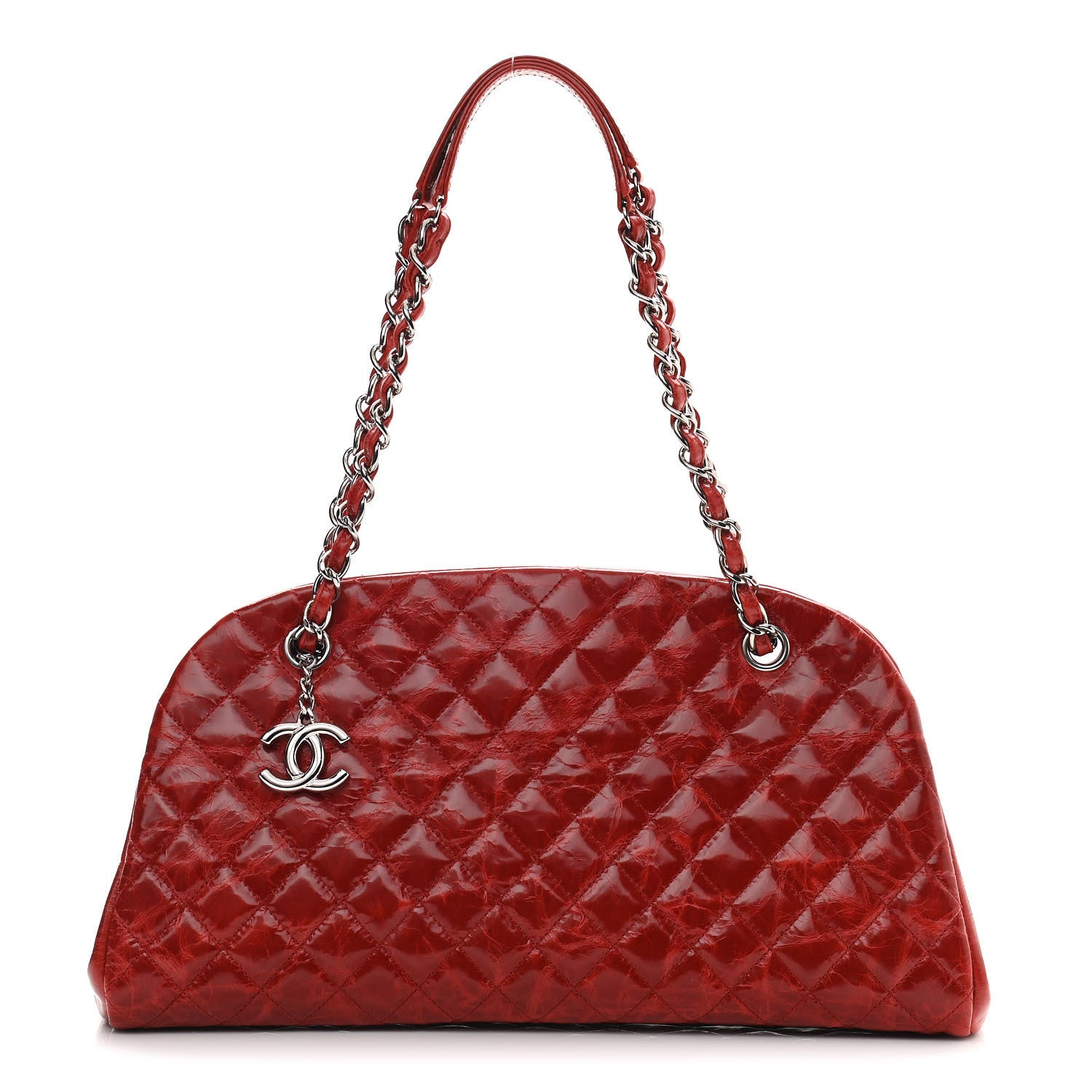 Chanel Glazed Calfskin Quilted Medium Just Mademoiselle Red 1 of 10