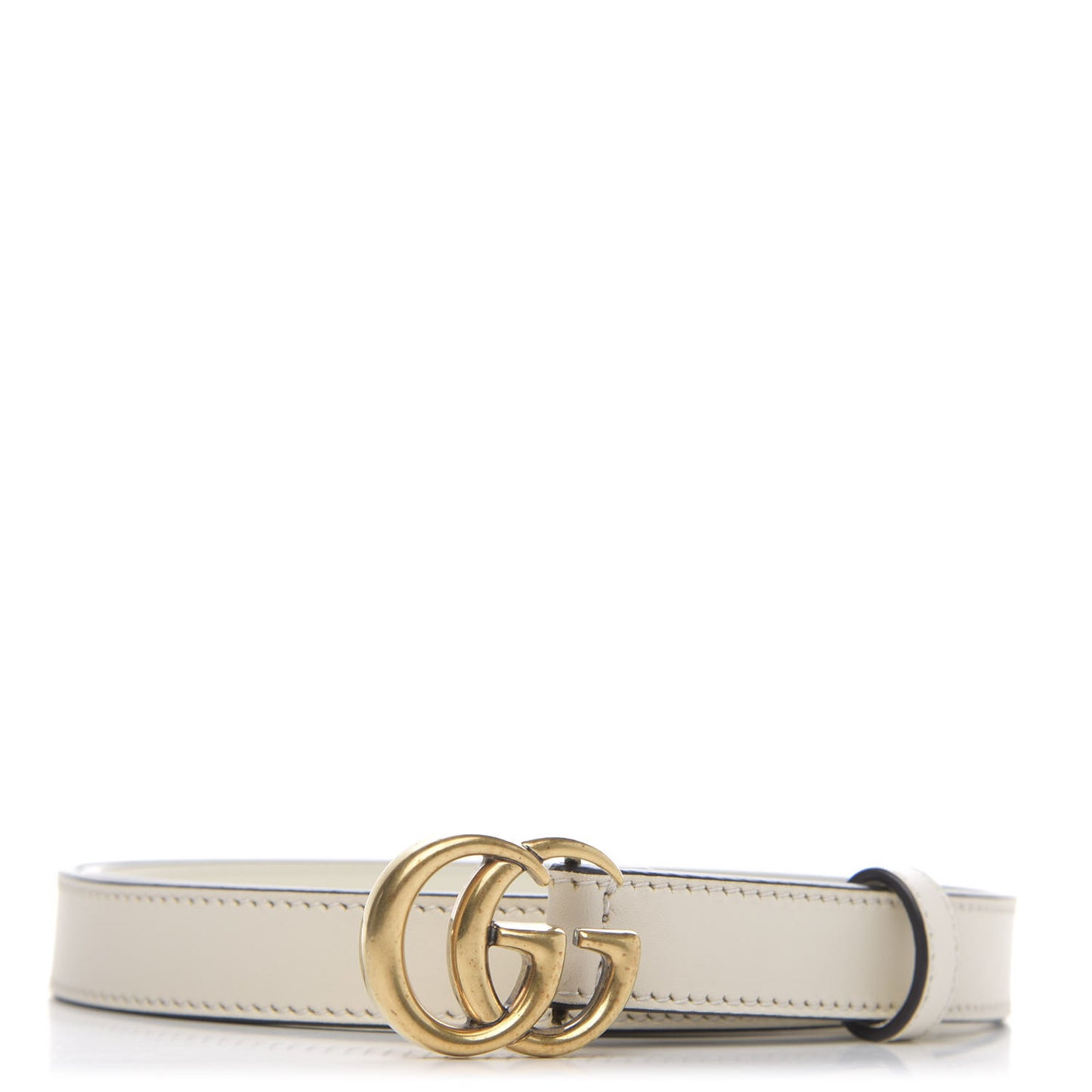 Calfskin Double G 20mm Belt 90 36 Mystic White