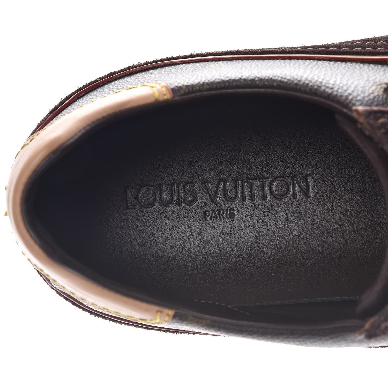 Louis Vuitton Suede Monogram Speeding Velcro Sneakers 8.5 8 of 13