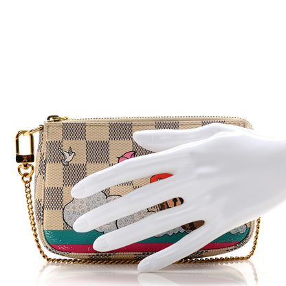 Louis Vuitton Damier Azur 2015 Christmas Animation Mini Pochette Accessories 2 of 11