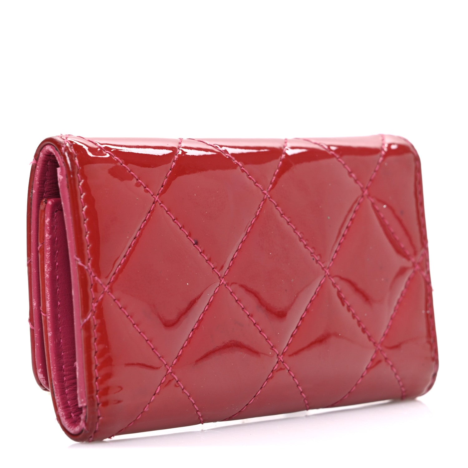 Chanel Patent Quilted 6 Key Holder Red 3 of 10