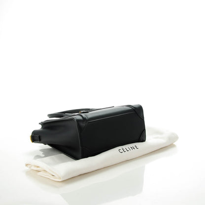 Celine Smooth Calfskin Nano Luggage Black 4 of 6