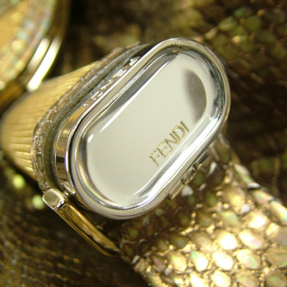 Fendi Metallic Python Chain Spy Gold 11 of 11