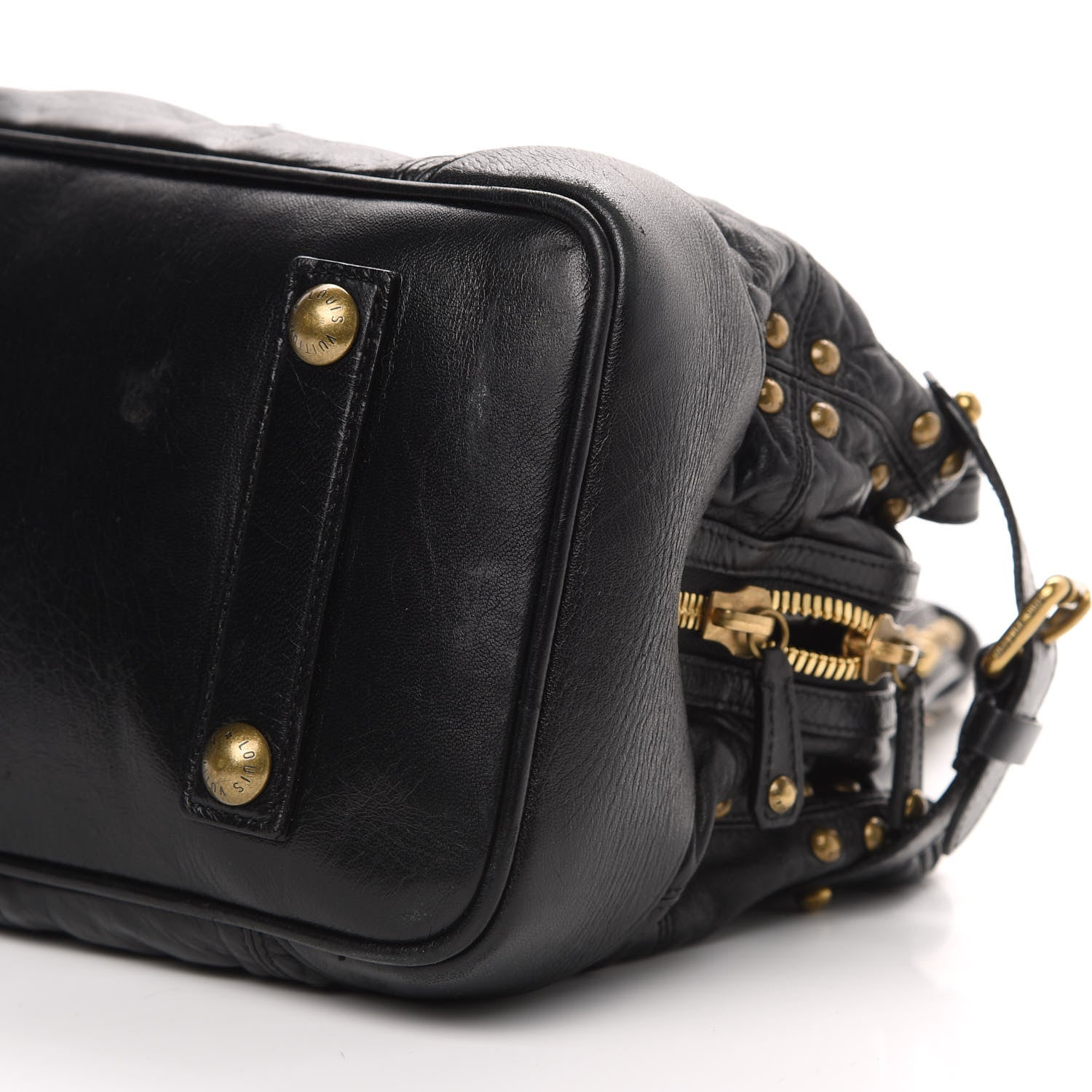 Louis Vuitton Lambskin Riveting Black 8 of 14