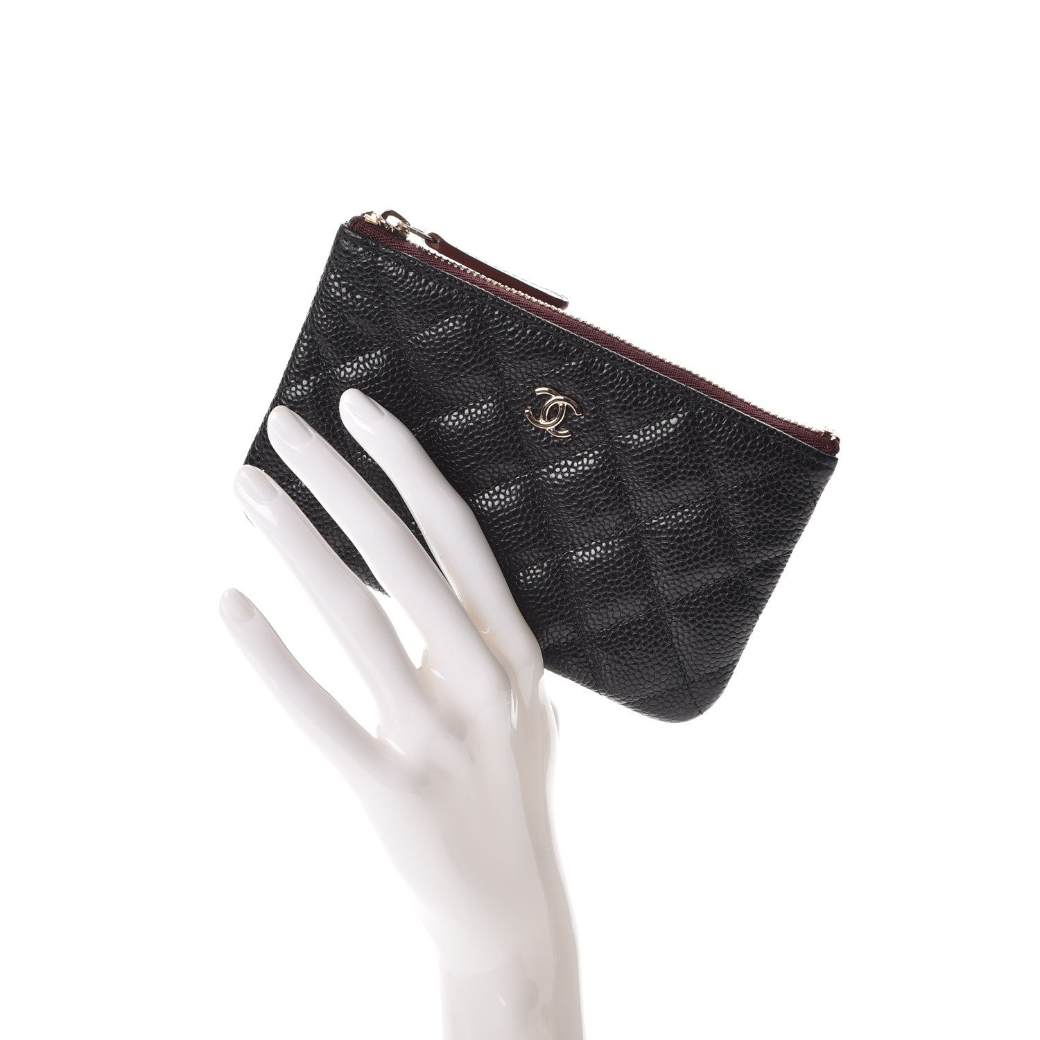 Chanel Caviar Quilted Small Cosmetic Case Black 2 of 8