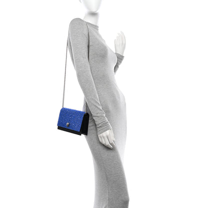 Alexander McQueen Calfskin Crystal Skull Mini Crossbody Bag Electric Blue 2 of 10