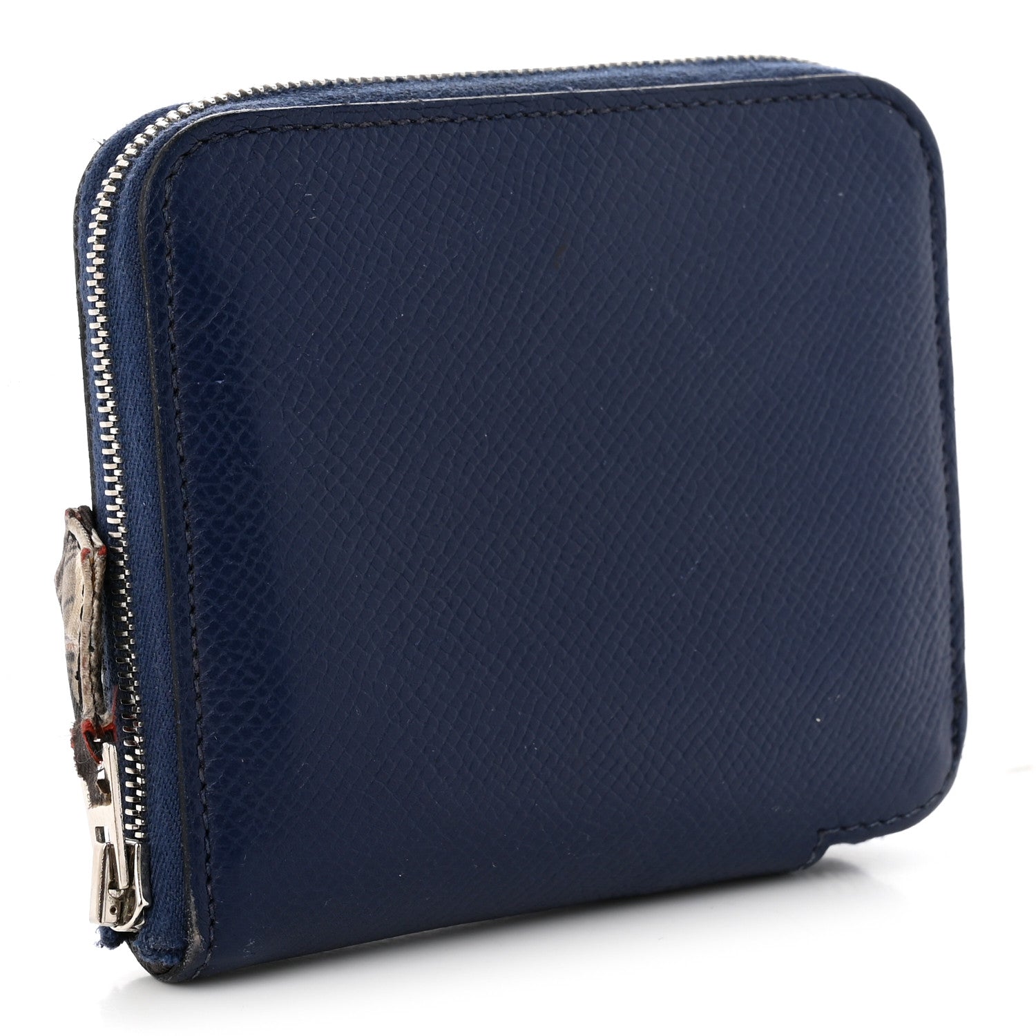 Hermes Epsom Silk'In Compact Wallet Bleu Saphir 3 of 15