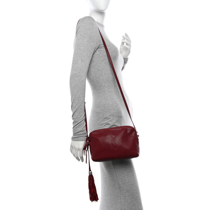 Saint Laurent Lambskin Monogram Small Lou Camera Bag Lipstick Red 2 of 11