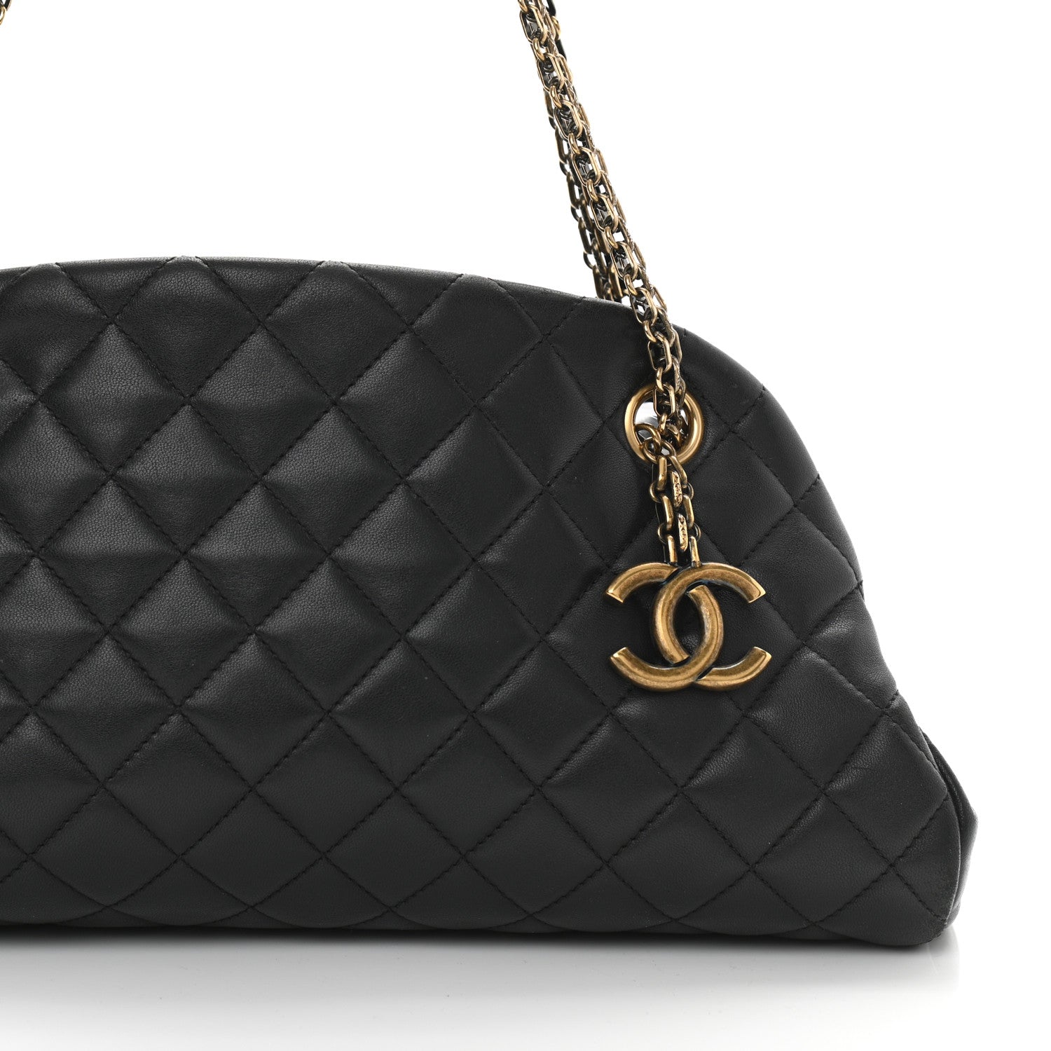 Chanel Lambskin Quilted Medium Just Mademoiselle Black 8 of 14