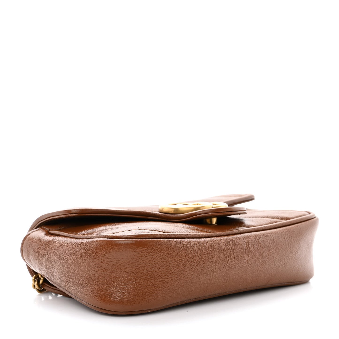 Azalea Calfskin Matelasse Diagonal Super Mini GG Marmont Shoulder Bag Cuir