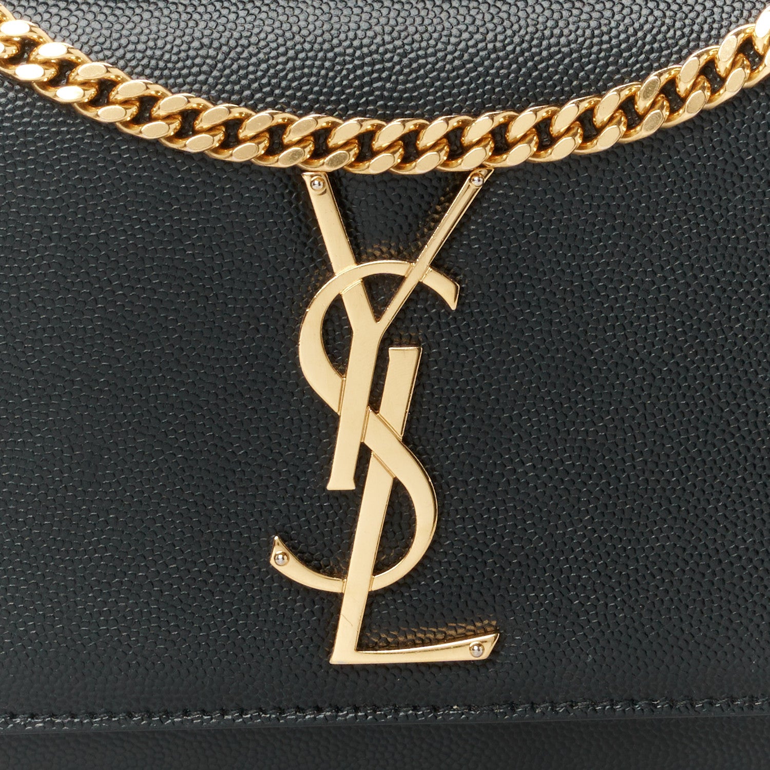 Saint Laurent Grain De Poudre Small Monogram Kate Satchel Black 8 of 10