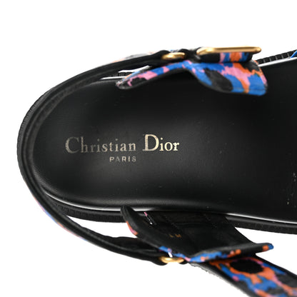 Christian Dior Technical Fabric Mizza Print DiorAct Sandals 39.5 Multicolor 7 of 12