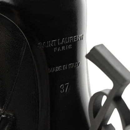 Saint Laurent Calfskin Opyum Ankle Boots 37 Black 7 of 9