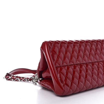 Chanel Patent Quilted Medium Just Mademoiselle Bowling Bag Red 8 of 16